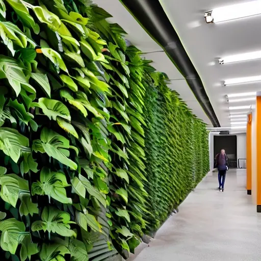 Вертикальное озеленение рабочего пространства для улучшения психического здоровья и повышения энергетического уровня в городе