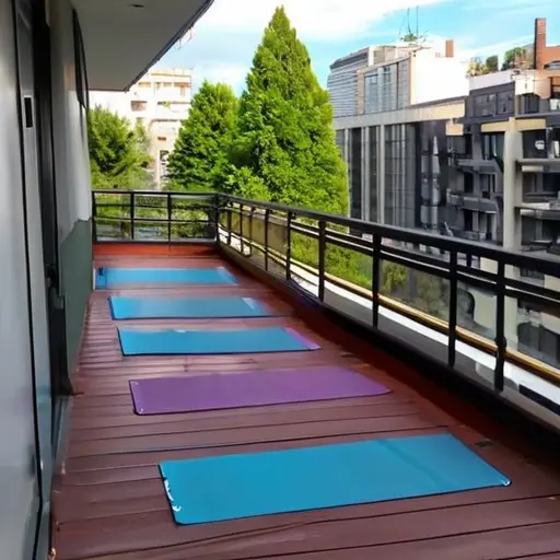 Организуйте мини-лагерь на балконе: йога, растяжка и здоровое питание под открытым небом в городе.