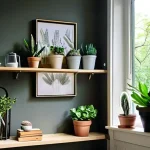 Создайте уголок природы дома с растениями и натуральными материалами для снижения стресса и повышения продуктивности.